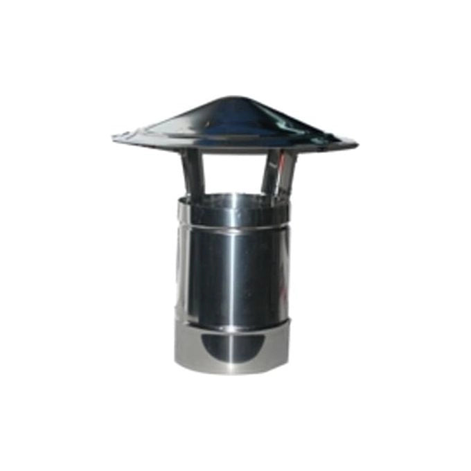 ALA Terminale Parapioggia Inox 20 Acciaio Inox Aisi 316L Finitura Lucida Cappello Modello Cinese Fisso colore Acciaio