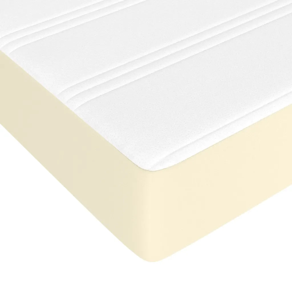 Materasso a Molle Insacchettate Rigidità Media Crema 140x200x20 cm in Similpelle 347804