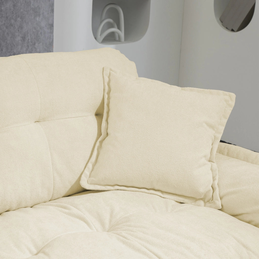 Set divani 2 pezzi in ciniglia con divano singolo e loveseat, seduta profonda con memory foam e cuscini decorativi