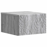 Set di 2 Comodini | Armadio da Notte | Mobiletto da notte a muro Sonoma grigio 49 x 34,5 x 20 cm