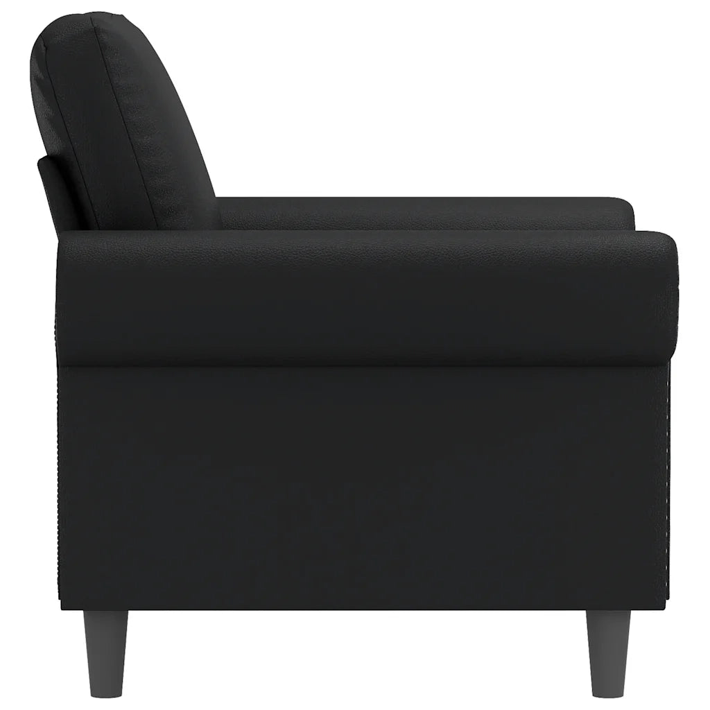 Poltrona | Sedia Relax Nera 60 cm in Similpelle