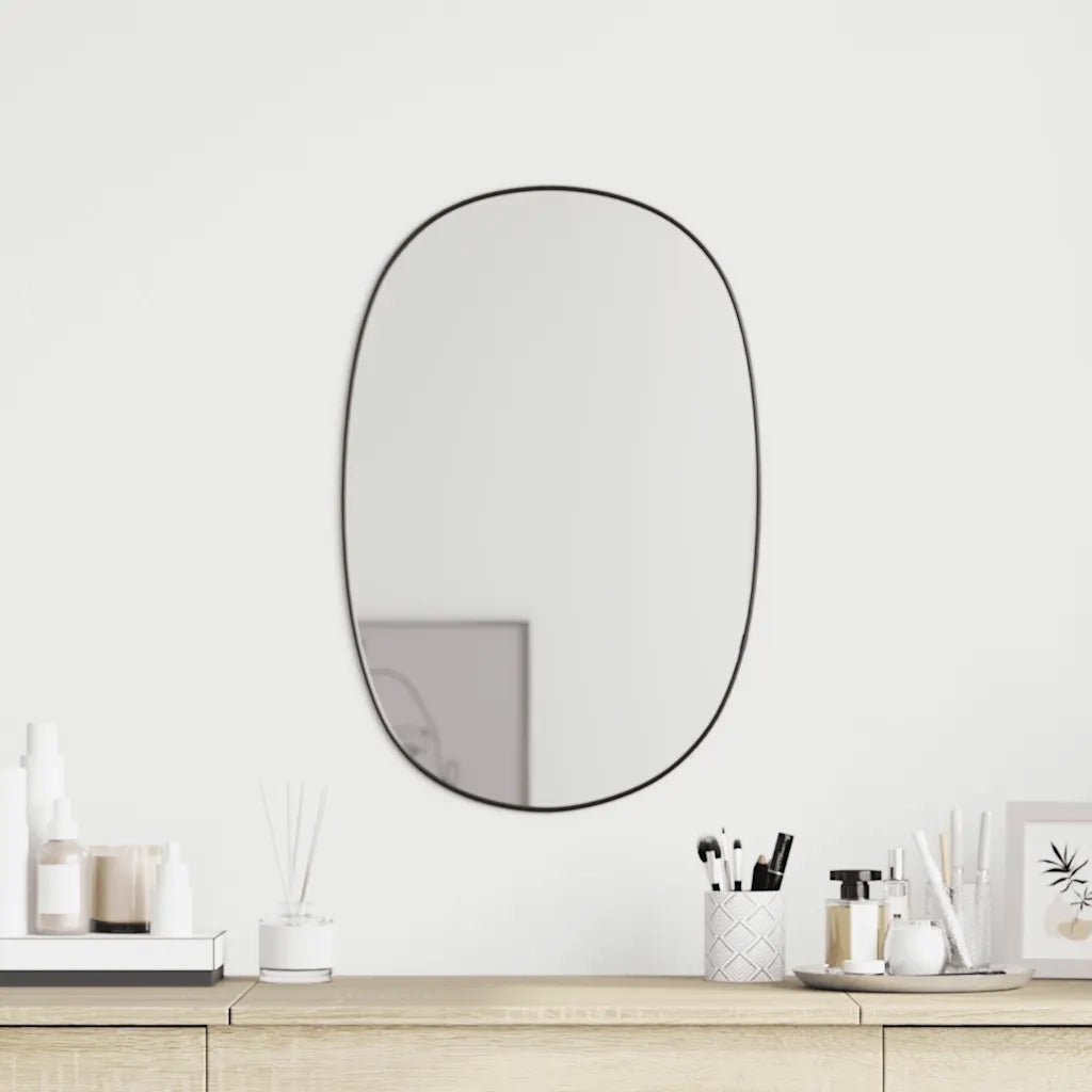 Specchio da Parete | Specchio decorativo Nero 50x35 cm
