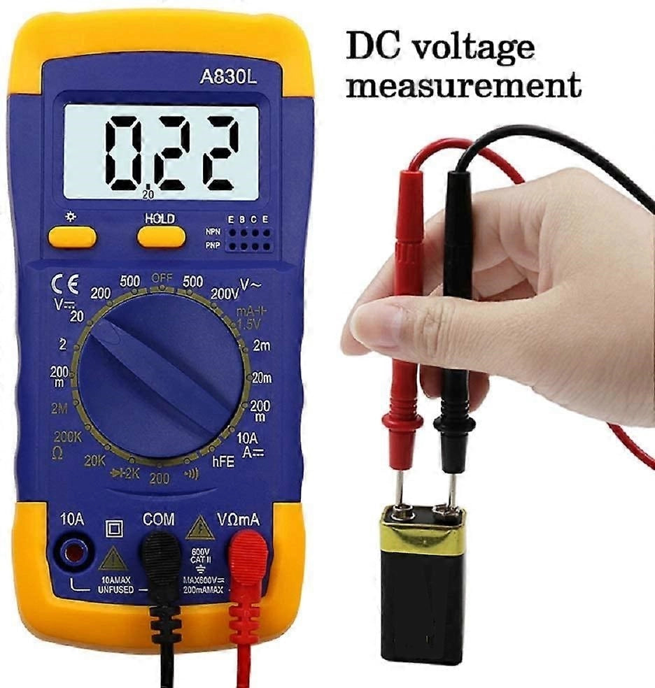 Multimetro tester digitale LCD professionale misuratore volt ampere ohm A830L