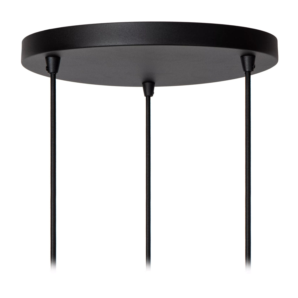 Lampadario tondo moderno nero/oro ROSAS 3xE27 Lucide