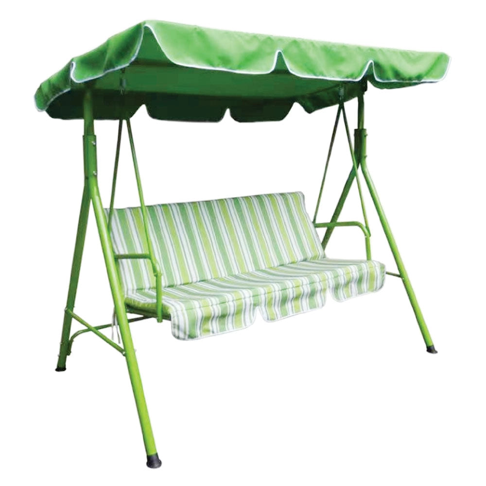 Dondolo 3 posti bianco/verde 170x110x153 cm