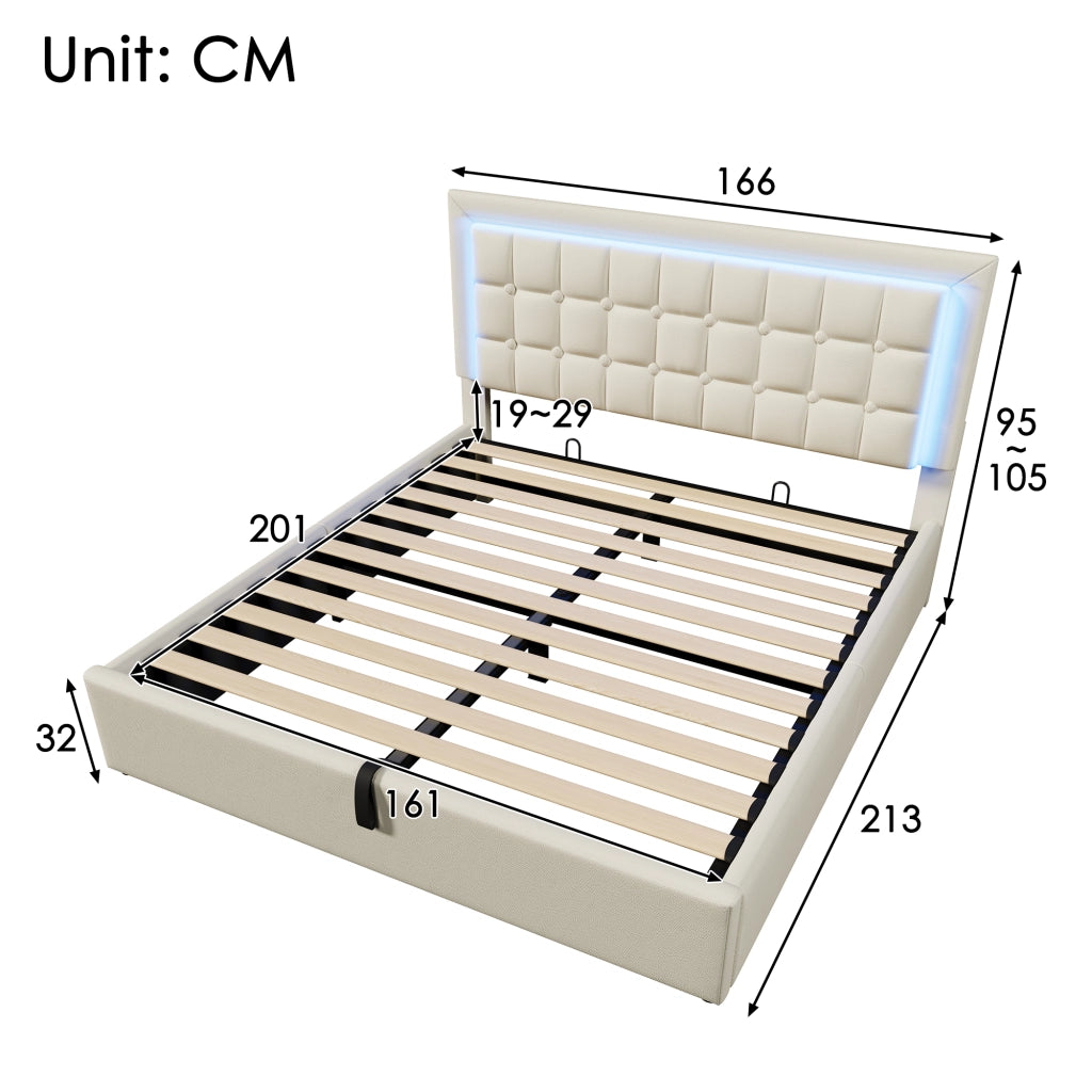 letto imbottito in pu bianco 160x200 cm