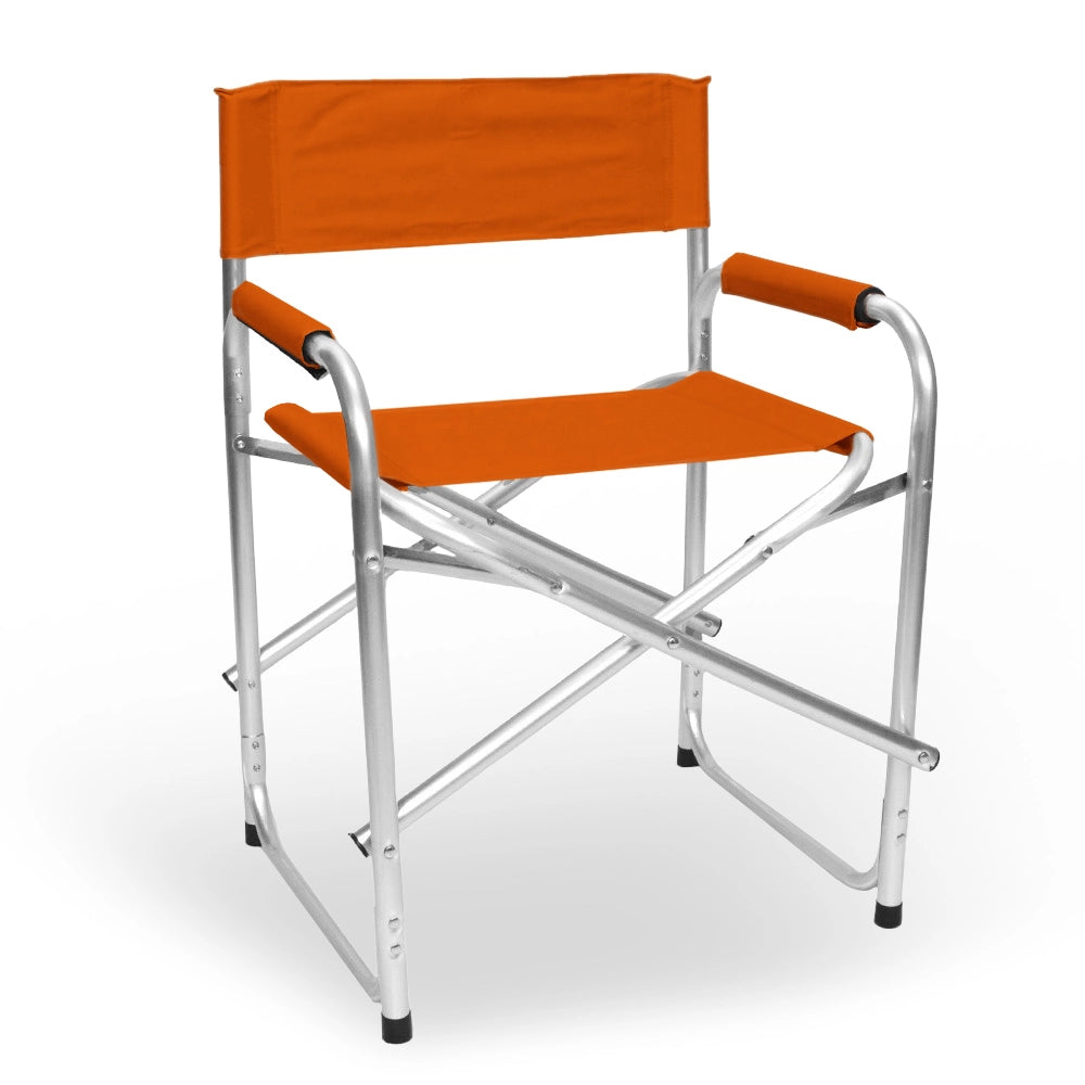 Sedia relax pieghevole Regista in alluminio rivestimento in textilene arancione