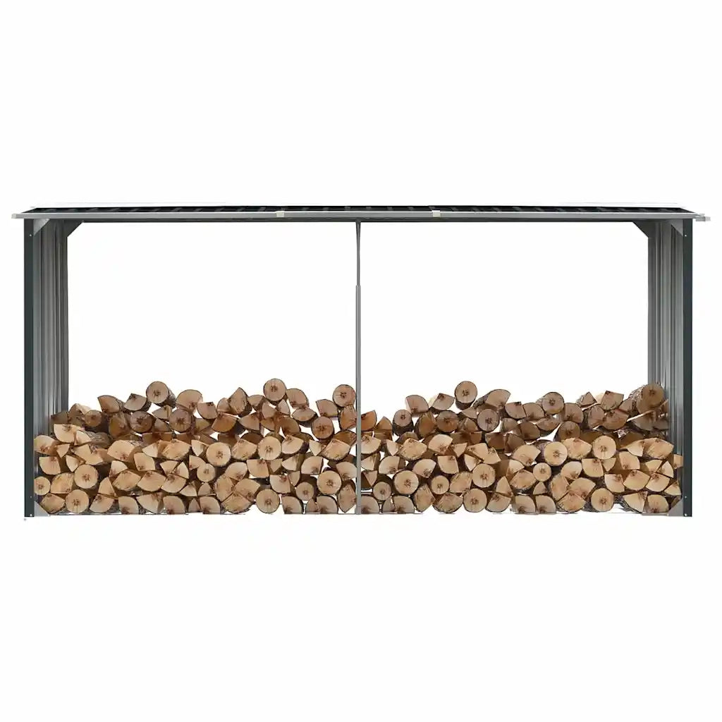 Capannone da Giardino in Acciaio Zincato 330x92x153cm Antracite 47088