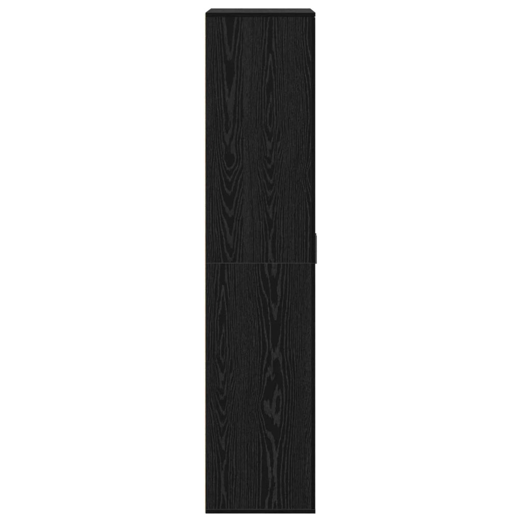 Credenza 80 x 39 x 178 cm Legno ingegnerizzato Rovere Nero 3365572