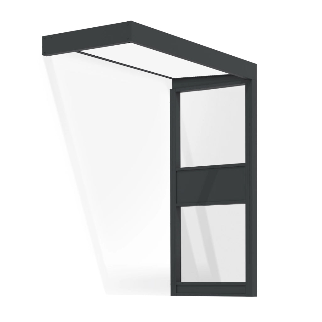 Canopia Sophia Pensilina Da Esterno  215X95 cm + Parete laterale Grigio / Opal Bianco