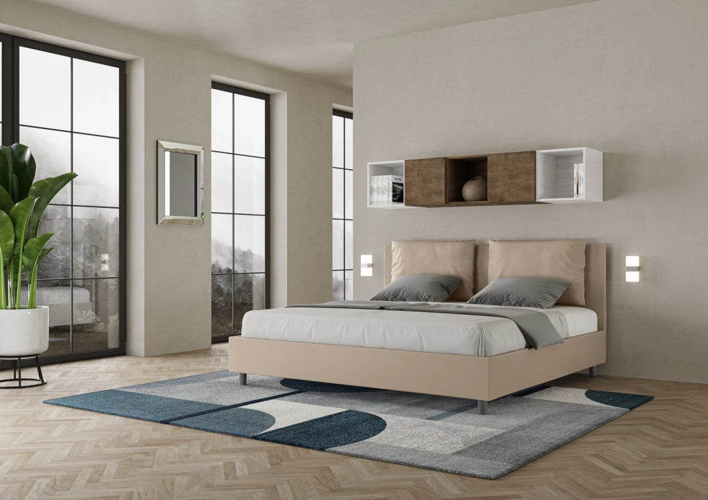 Letto Matrimoniale Extra Large 200x210 cm Senza Rete Antea Tortora