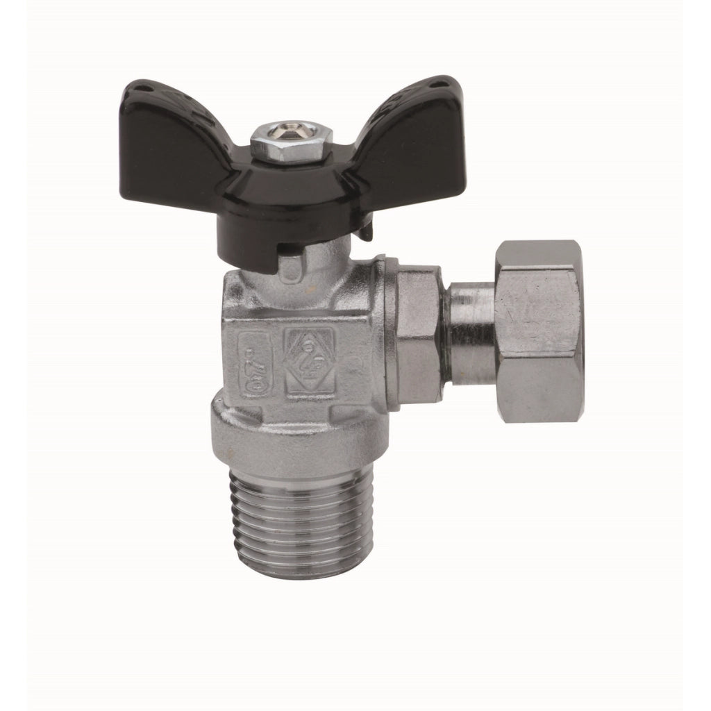 VALVOLA A SFERA A SQUADRA FILETTATURA MASCHIO CON GIRELLO- 1/2 x 1/2  DN 15  PN 30- RB- pezzi 1
