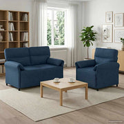 Set di divani 2 pz Blu Tessuto 3424851