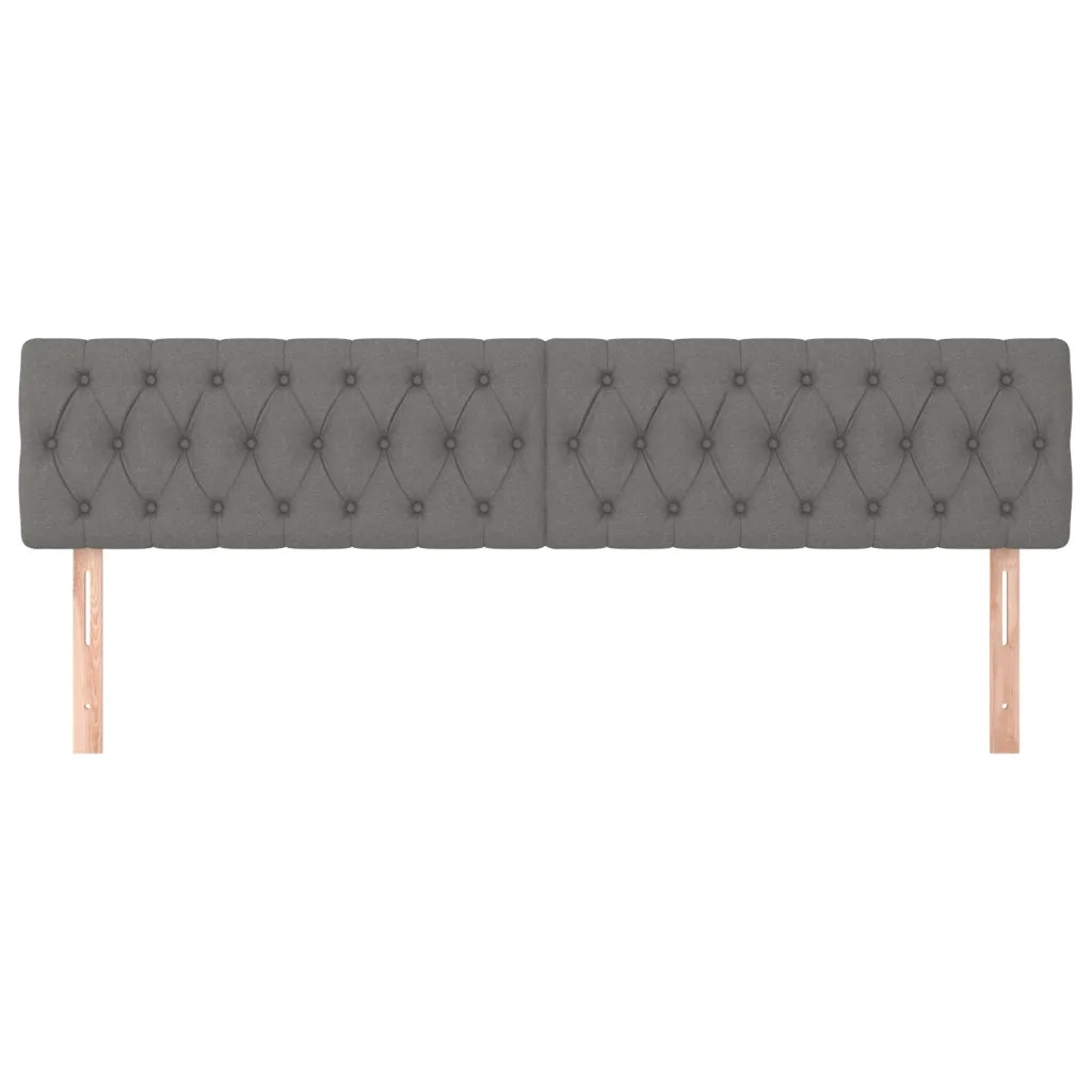 Testiera | Testata Grigio Scuro 200x7x78/88 cm in Tessuto