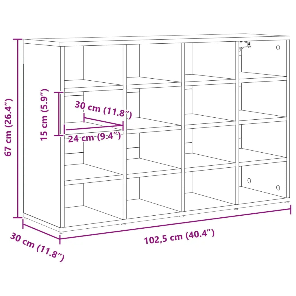 Mobile per scarpe 103 x 30 x 67 cm Legno ingegnerizzato 808732