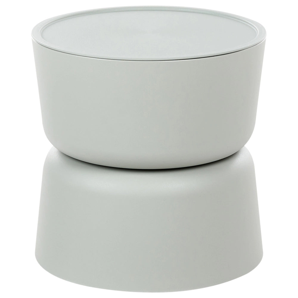 Set di 2 tavolini da salotto verde e viola in materiale sintetico, sgabelli multifunzionali da patio resistenti a macchie, ruggine e acqua in stile moderno
