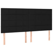 Testiera | Testata Nera 160x5x118/128 cm Tessuto