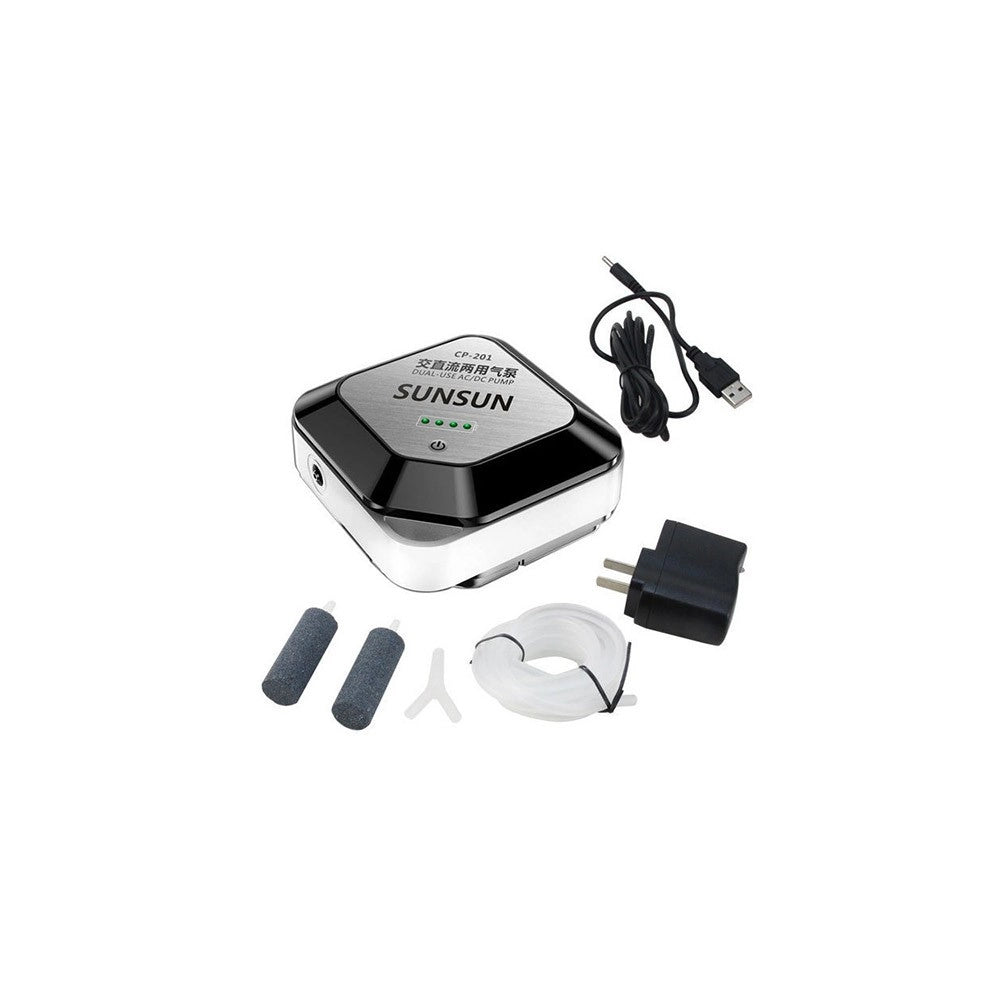 SunSun CP-201 - aeratore AC/DC con batteria integrata 5L/min