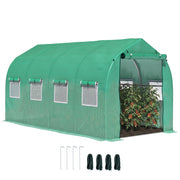 Serra Tunnel da Giardino ¨C Xylo ¨C 4x2x2m Verde con 8 Finestre in Rete