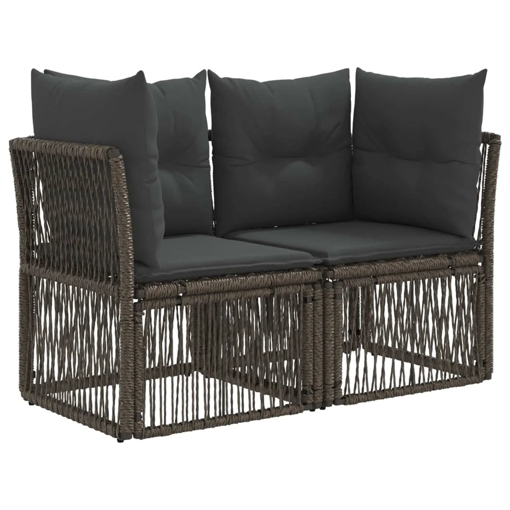 Set Divano da Giardino 9 pz Grigio polyrattan 3436109