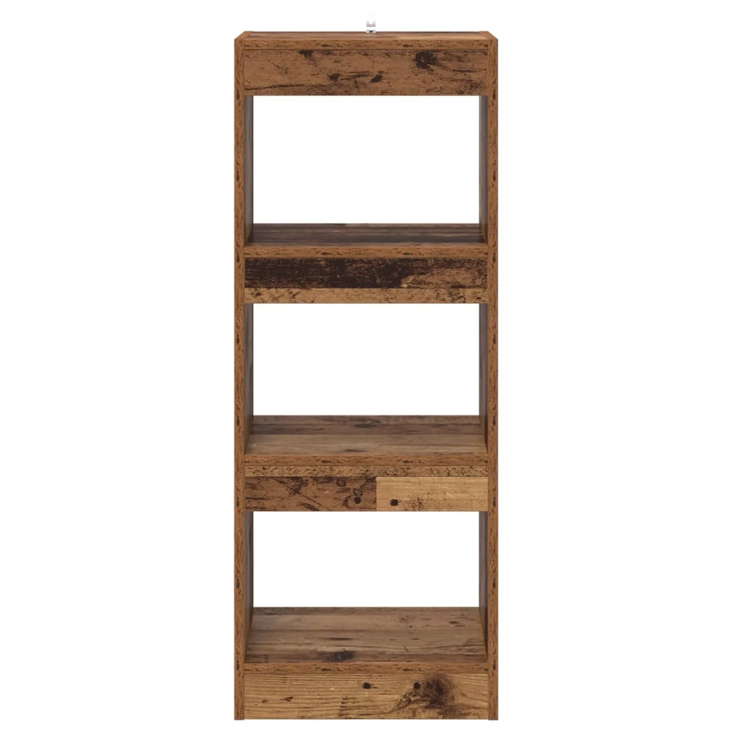 Armadio per Libri 3 livelli 40 x 30 x 103 cm Legno vecchio 880453