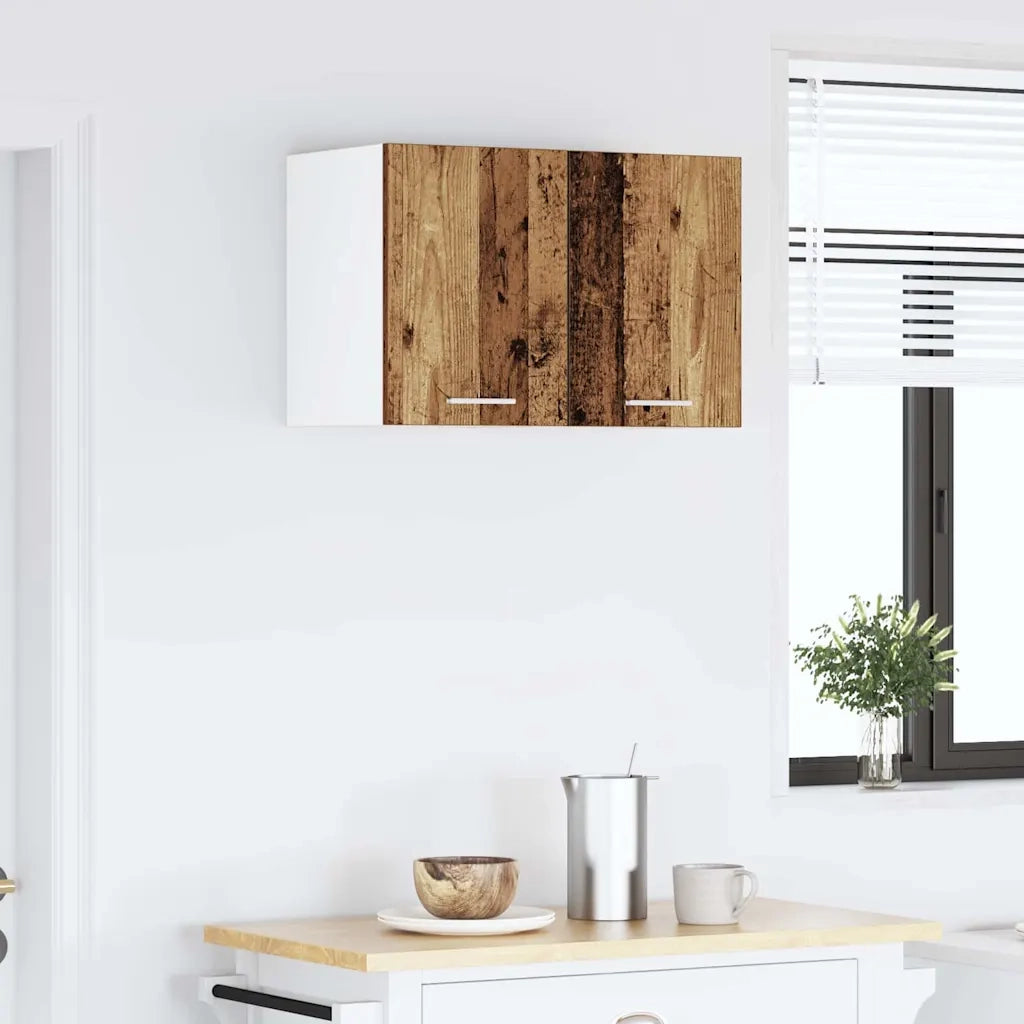 Armadio pensile 2 pcs Legno Antico e Bianco 30 x 31 x 40 cm 884127
