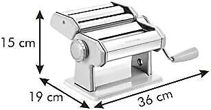 Tescoma 630872 Delicia Macchina per la Pasta Manuale acciaio inossidabile 7 spessori larghezza sfoglia 140 mm