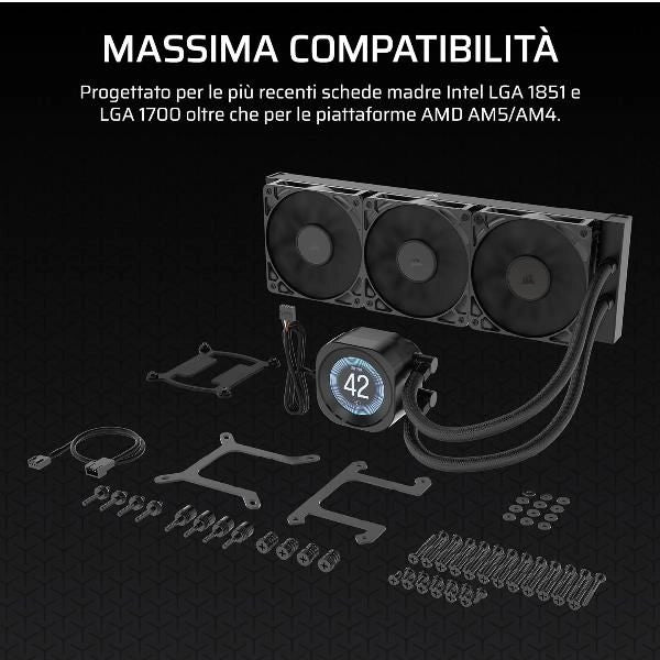 CORSAIR DISSIPATORE A LIQUIDO NAUTILUS 360 LCD, 360mm Radiator