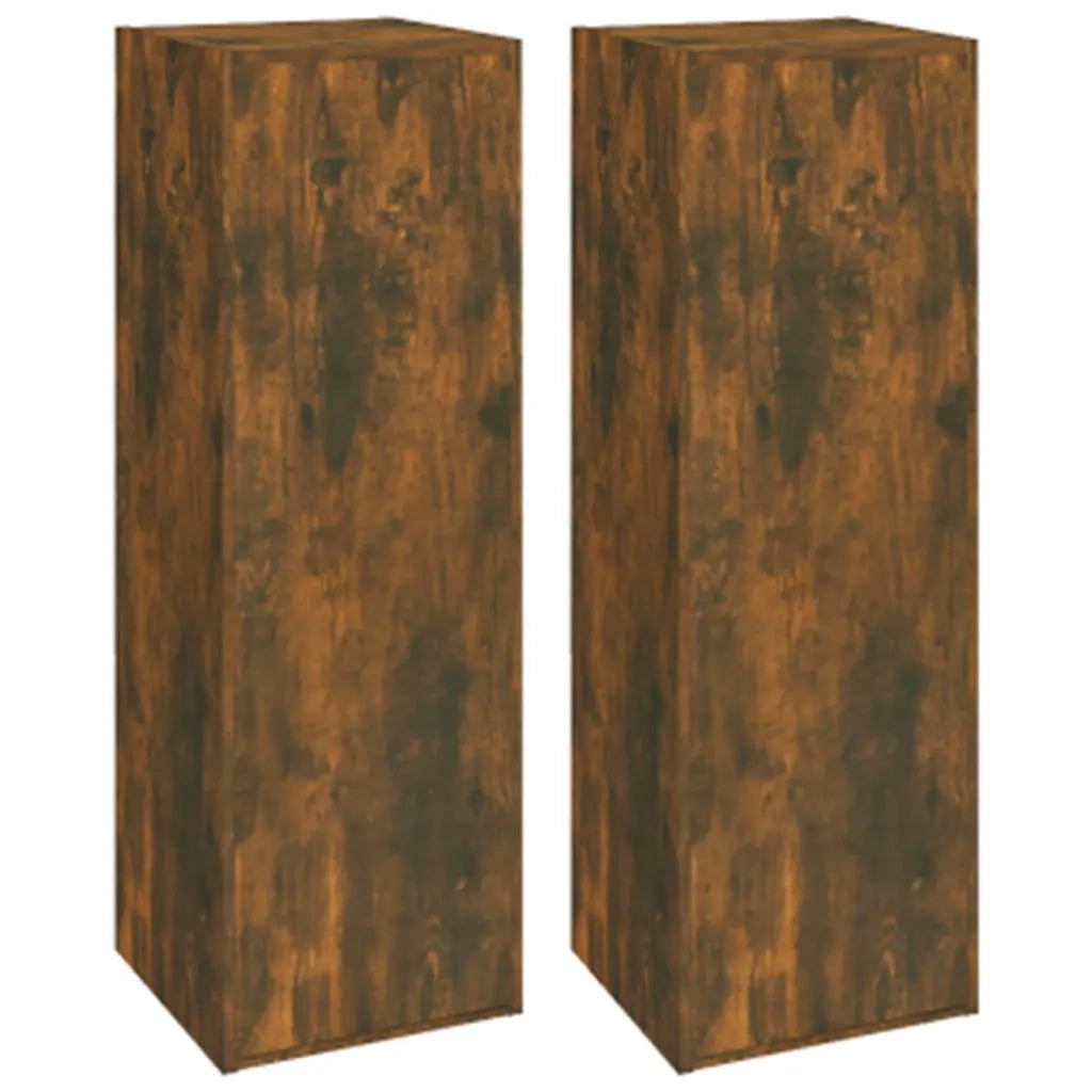 Set di Mobili Porta TV 6 pz Rovere Fumo in Legno Multistrato