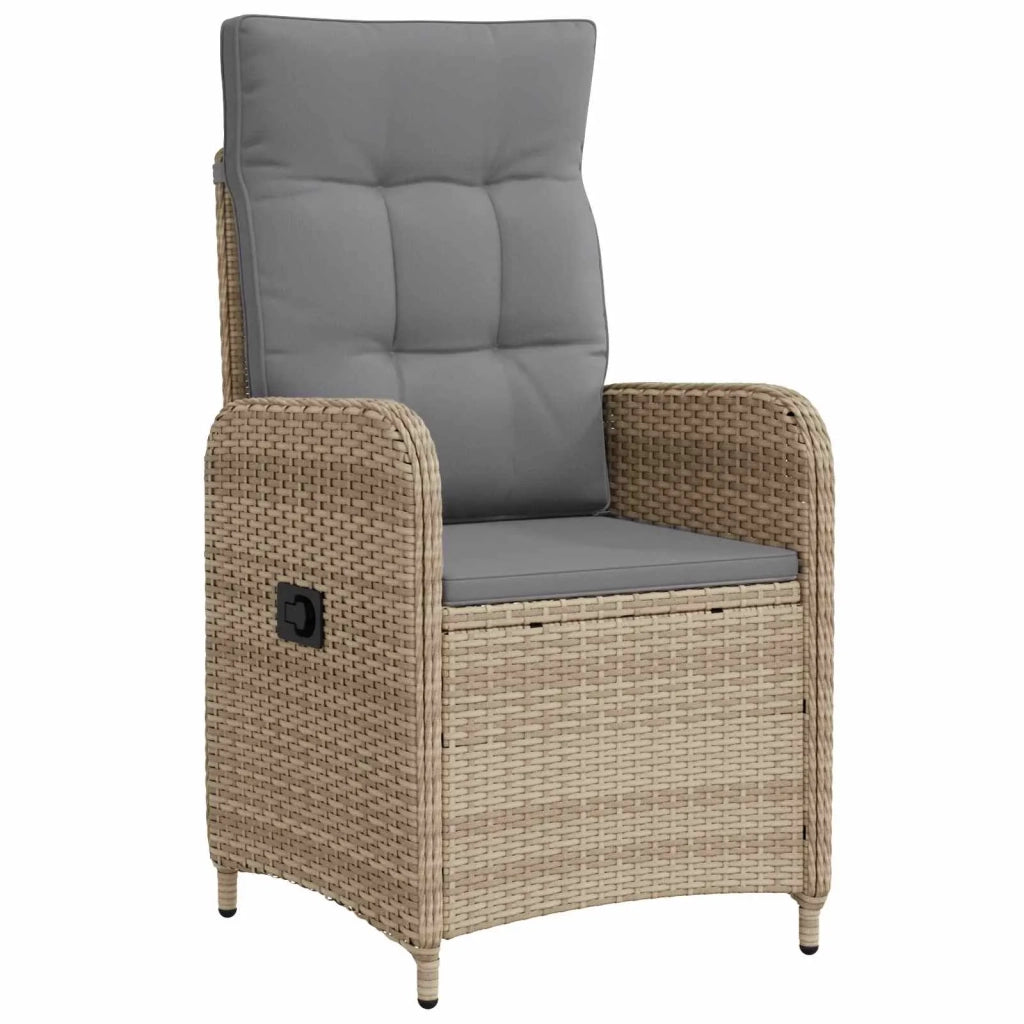 Set da pranzo per esterni 3 pz Beige e Grigio Chiaro polyrattan 3422334