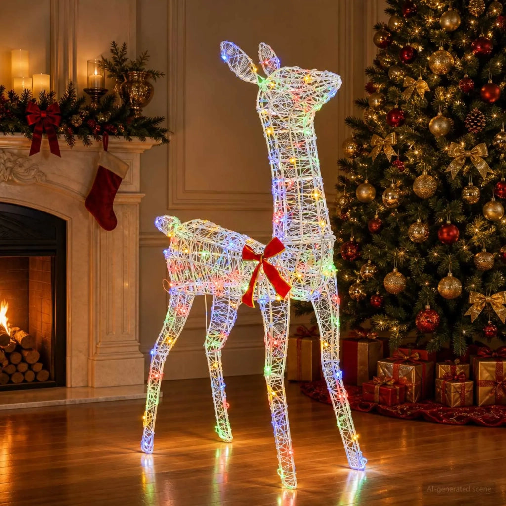 Renna di Natale 3D LOVIISA 110 LED Multicolore 70 x 26 x 100 cm 42049644