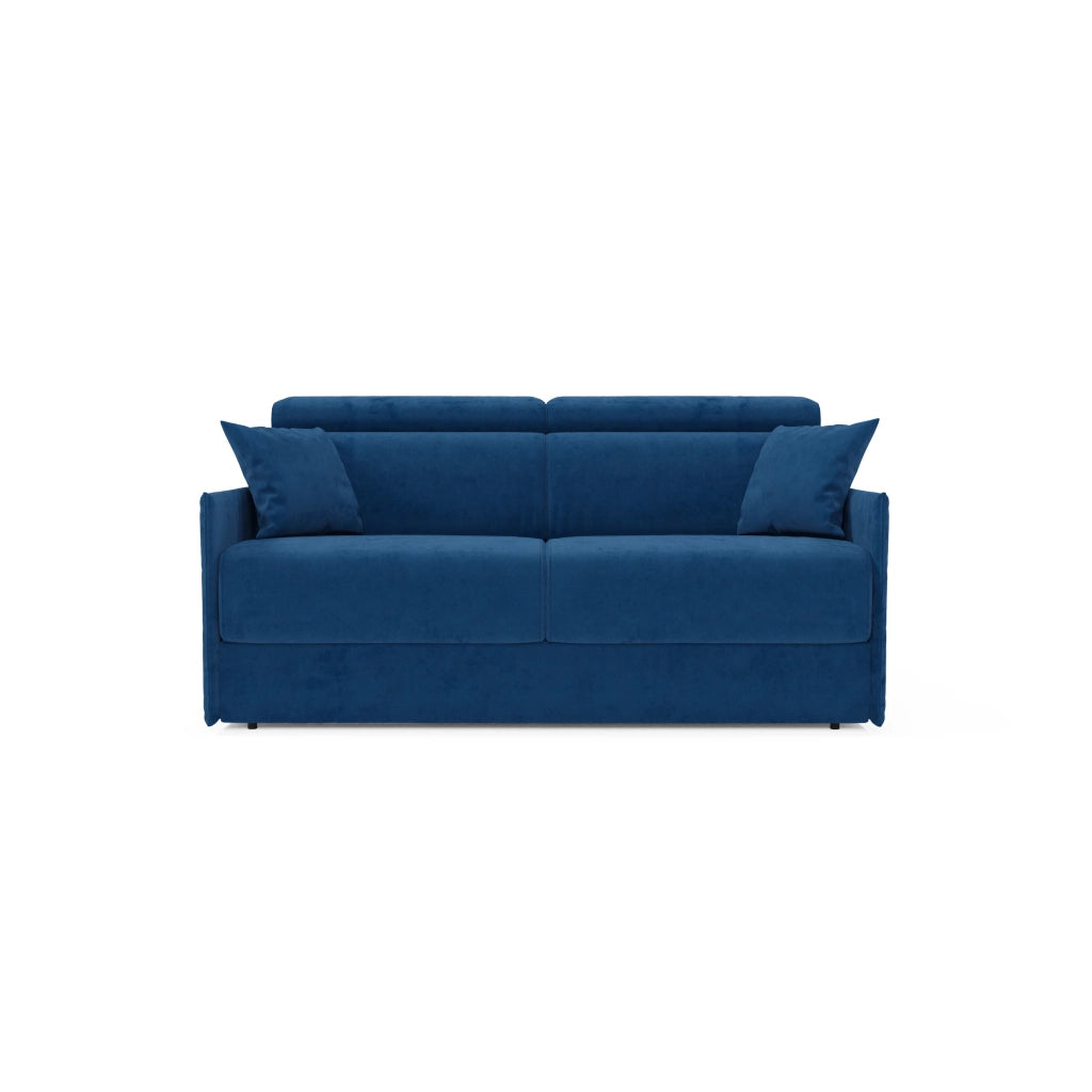 Miryam Divano letto con poggiatesta reclinabili e comfort maxi - design compatto in morbido tessuto smacchiabile T31 169 cm blu