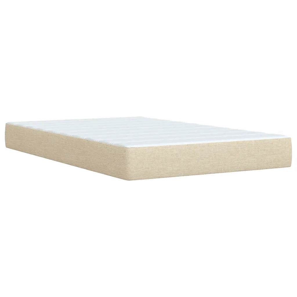 Giroletto a Molle con Materasso Crema 120x190 cm in Tessuto 3289714