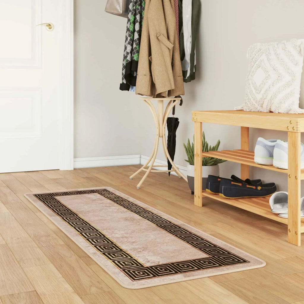 Runner Tappeto MARSA Nero 50 x 150 cm Poliestere e PVC 42023323