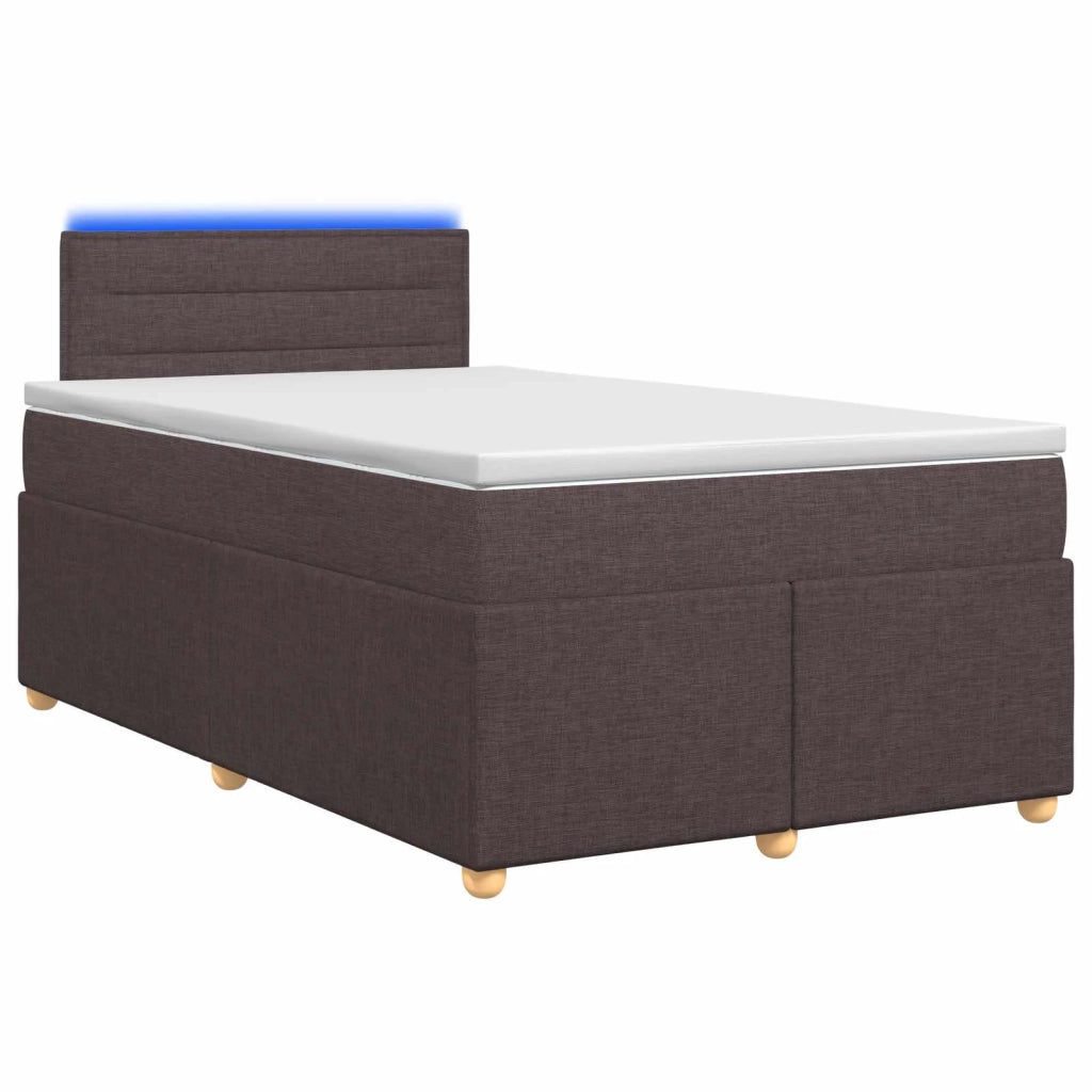 Letto box spring con materasso Marrone Scuro 120 x 200 cm 3452390