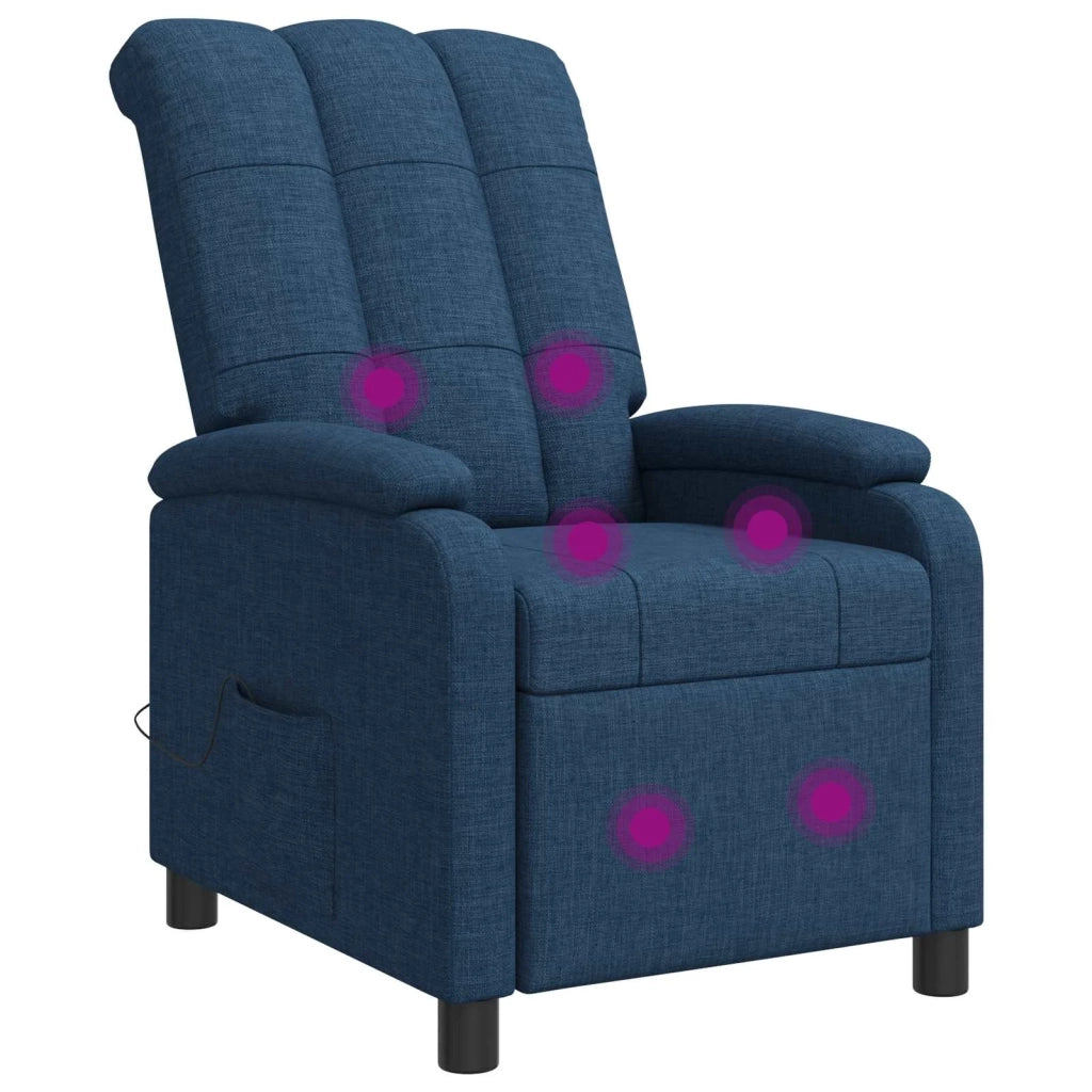 Poltrona Massaggiante Blu Tessuto 42034977