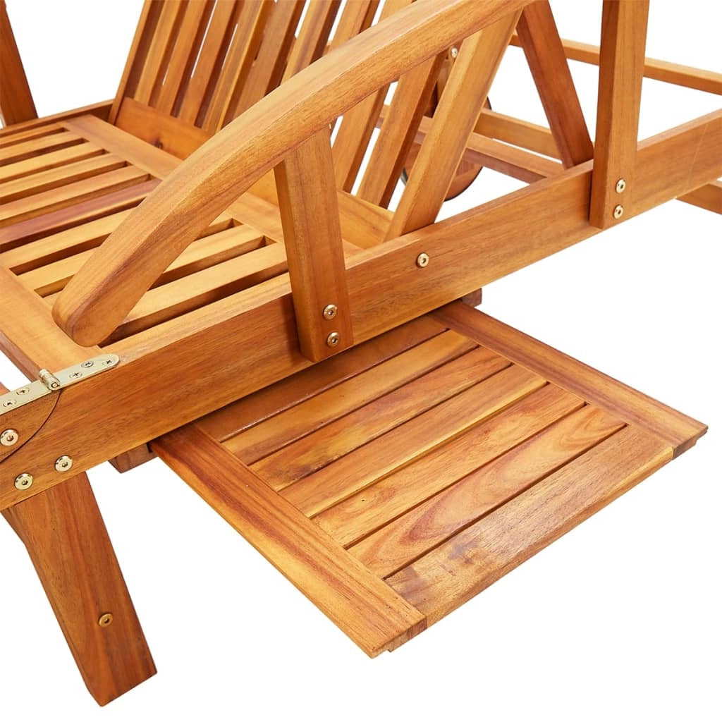 Set di 2 lettini prendisole sedie a sdraio lettini prendisole aiuole da giardino mobili da giardino con cuscini legno massello di acacia 02_0012053