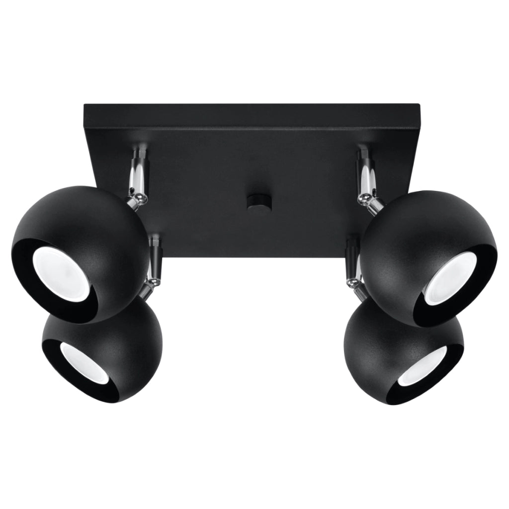 Lampada da soffitto OCULARE 4 nero