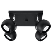 Lampada da soffitto OCULARE 4 nero