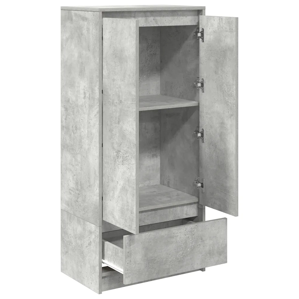 Armadio con Cassetto Grigio Cemento 55,5x34x119,5 cm Truciolato CFW5360246