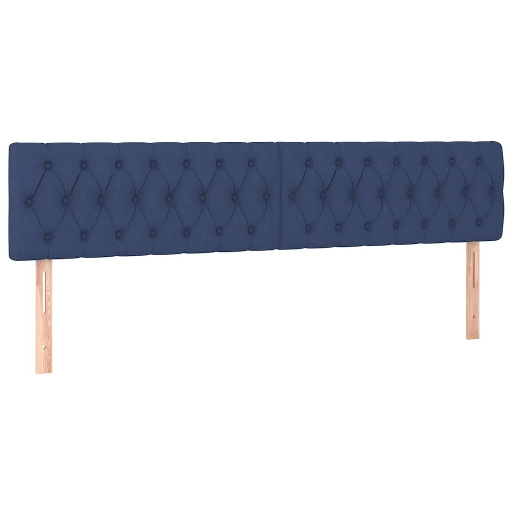 Letto a Molle Materasso e LED Blu 200x200cm in Tessuto 3133987
