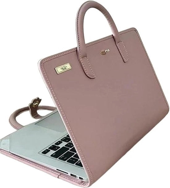 Gonna per Laptop in Pelle PU - Tas per Laptop con Maniglione - Protezione per Laptop - Adatto per Tutti i Format di Laptop