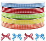Tessuto decorativo a strisce multicolori - 5 pezzi - 10 metri x 10 mm - Polyester duraturo
