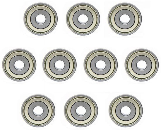 Lager a Sfera Profonda - Piccolo - 10 pezzi - 6000ZZ - 10x26x8mm - Copertura in Acciaio - Lager - Acciaio di Carbone - Argento - Adatto a varie applicazioni - Colore Argento