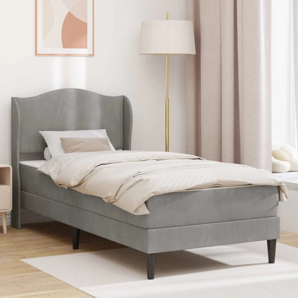 Struttura del letto Grigio Chiaro 90 x 200 cm Velluto 3415178