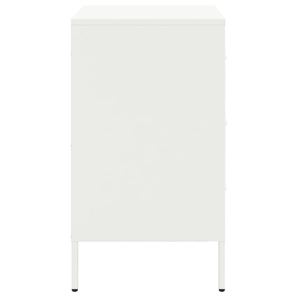Comodini 2 pz Bianchi 36x39x68 cm in Acciaio