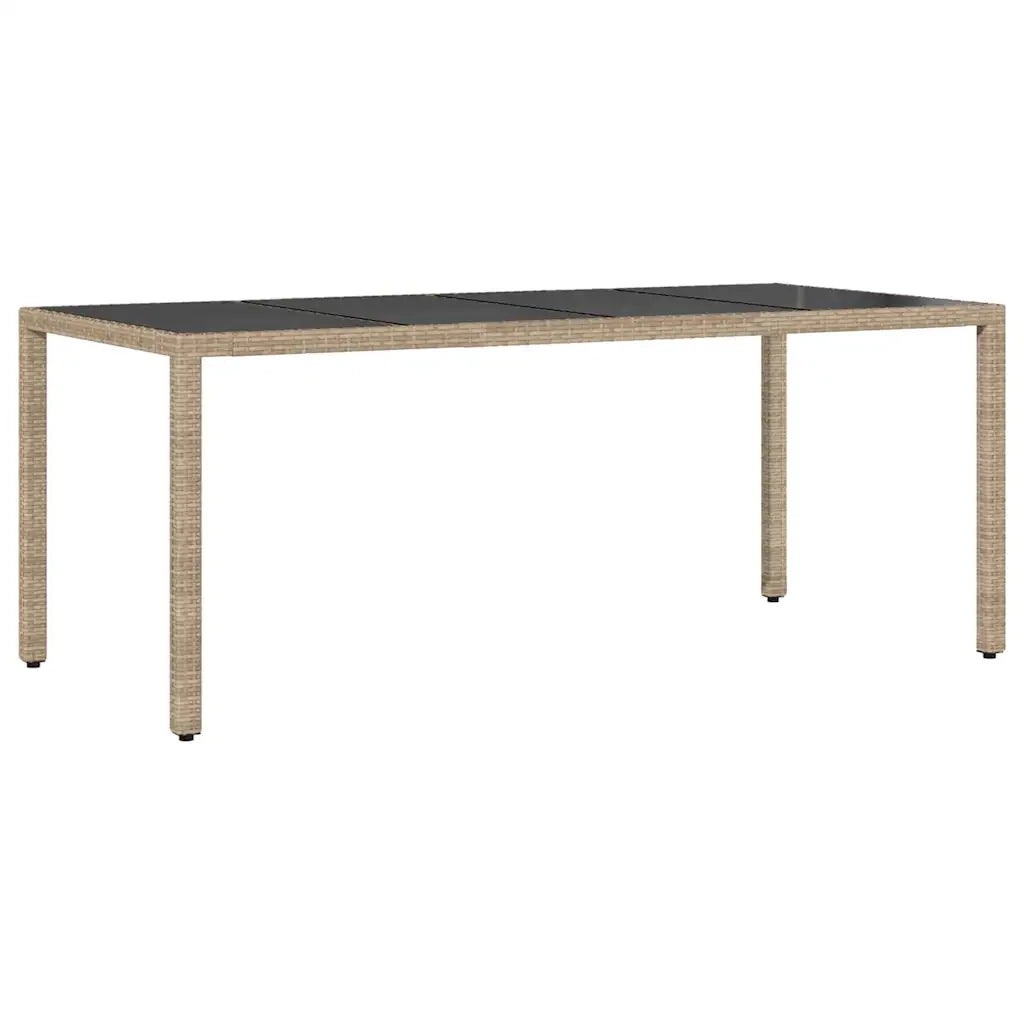 Set da Pranzo per Giardino 9 pcs Beige polyrattan 3334884