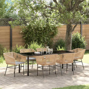 Set da Pranzo per Giardino con cuscino 7 pcs Marrone 3380930