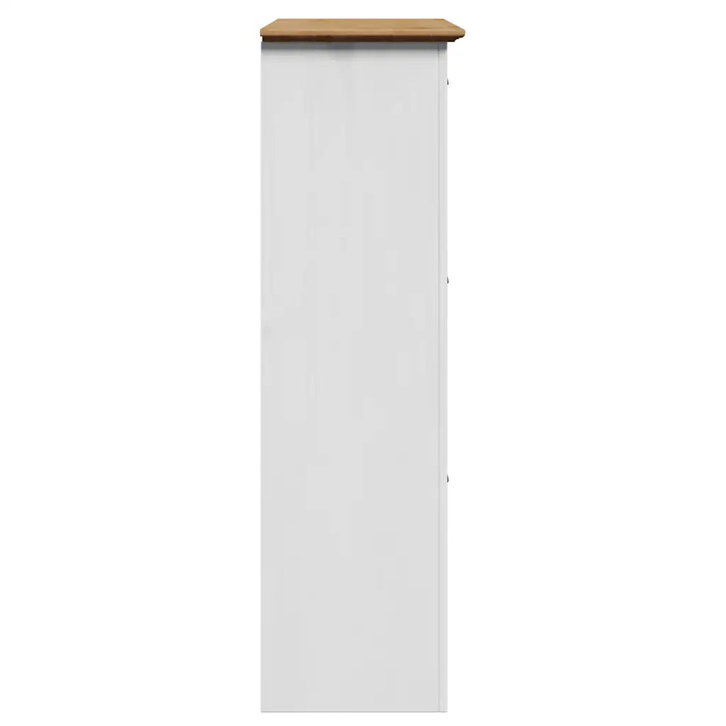 Scarpiera | Mobile per scarpe BODO Bianca e Marrone 80x35x118 cm
