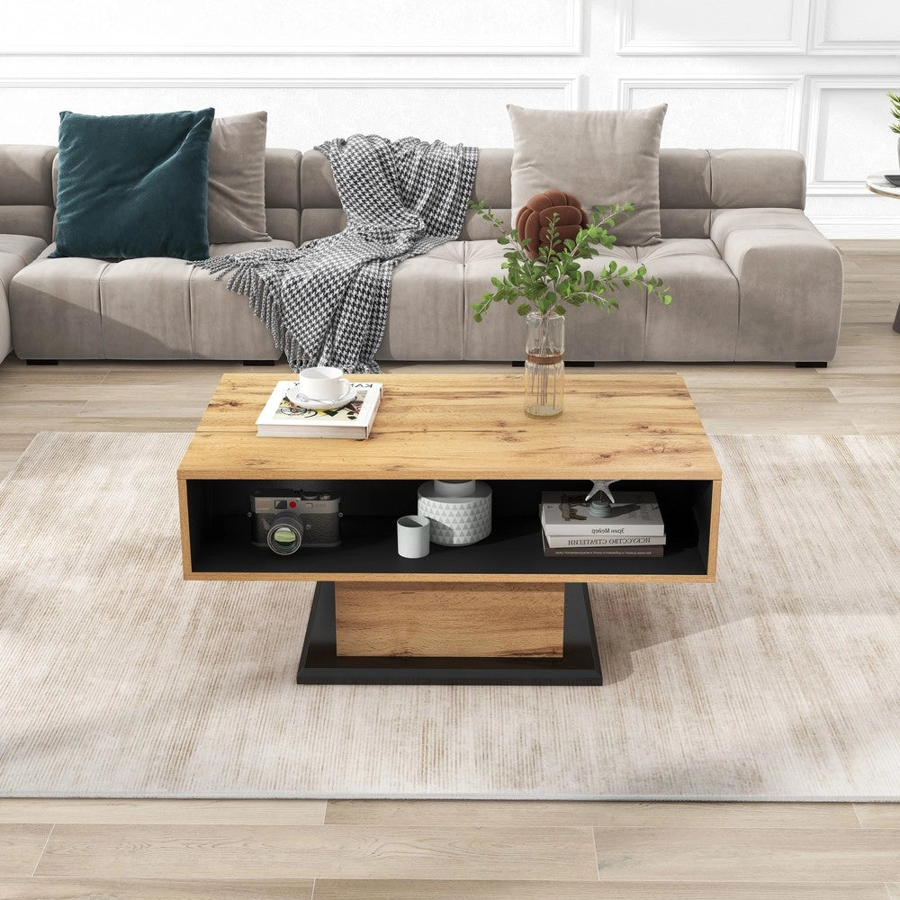 Tavolino da Caff¨¨ con Cassetto e Vano Contenitore ¨C MINIMAL ¨C Legno, Design Moderno